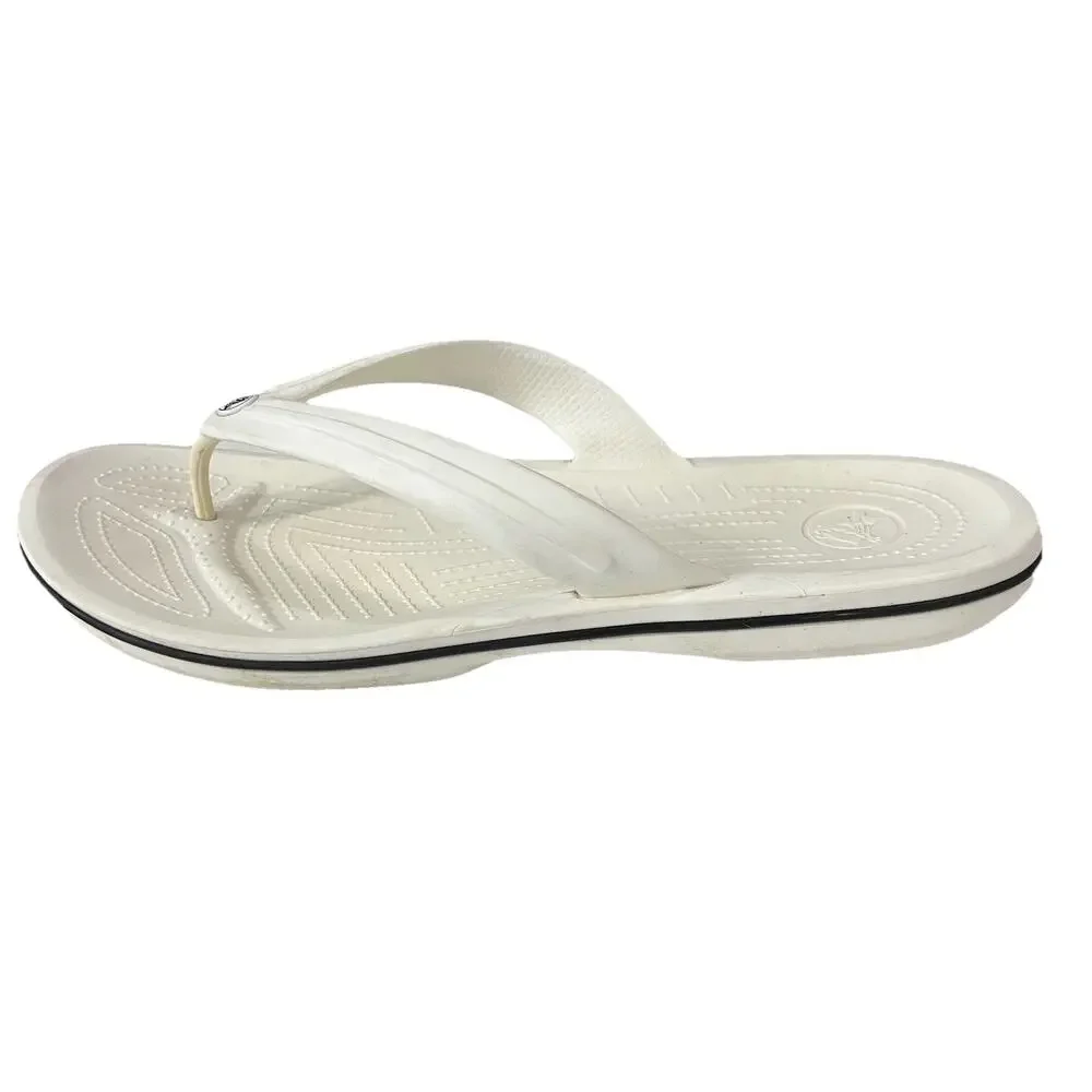 Crocs Crocband Flip Flops Lightweight Sandals Men's 13 White
